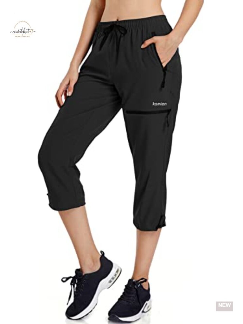 Women's Hiking Cargo Capri Pants Quick Dry UPF 50+ Zip Pockets